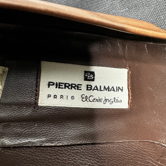 Vintage Pierre Balmain Brown Leather Women's Shoes - Picture 5 of 8